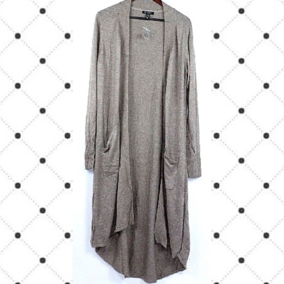 H by Halston Regular Open Front Hi-Low Cardigan - Picture 1 of 4